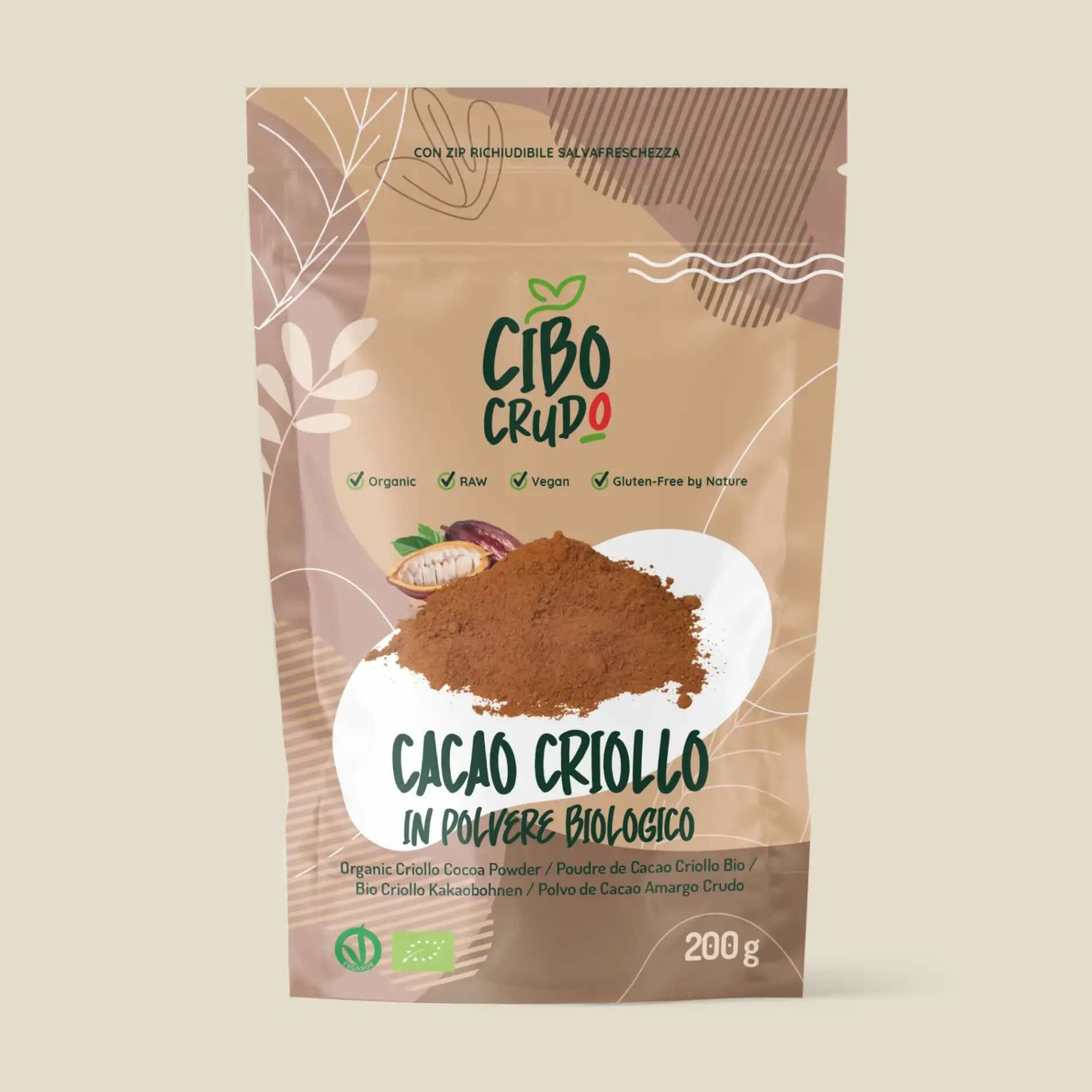 Cacao in Polvere Crudo Bio - Cocoa Powder Raw Organic - 200g